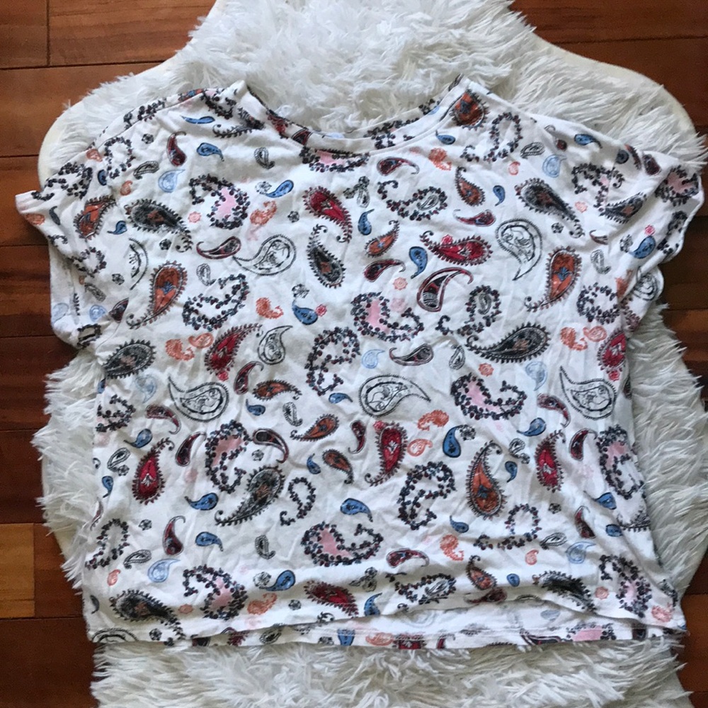 Zara paisley print short top